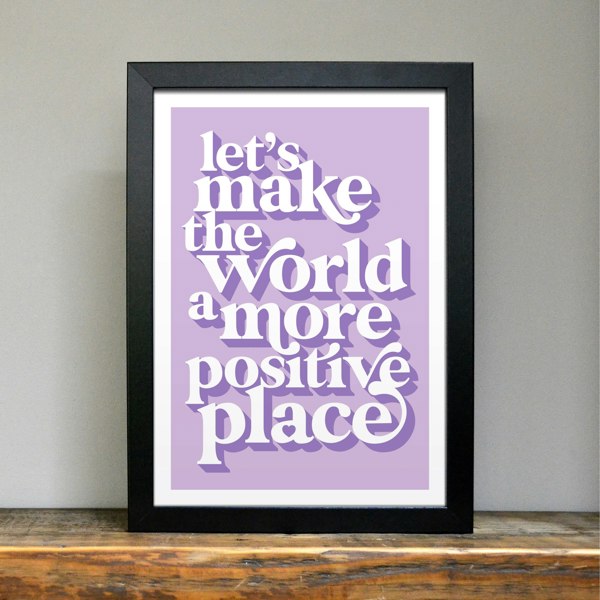 Hands & Hearts Positive place positivity art print