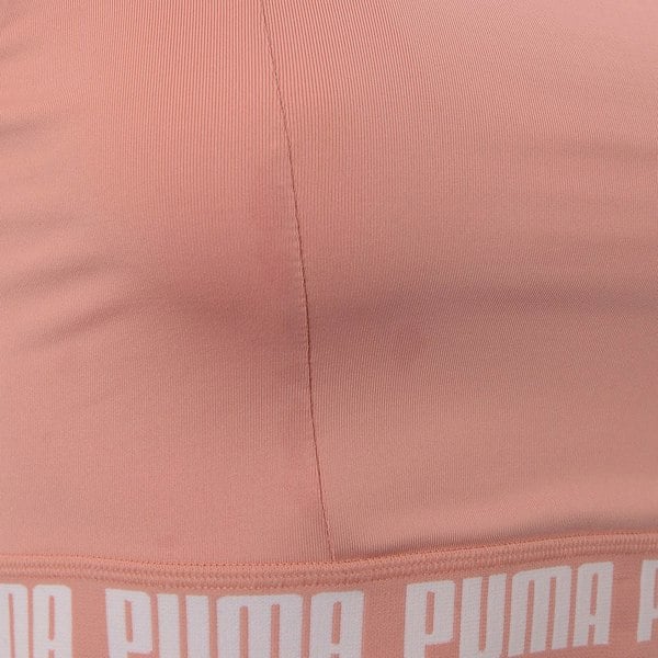 Puma Womens Puma Pink Training Strong Square Neck Crop Top