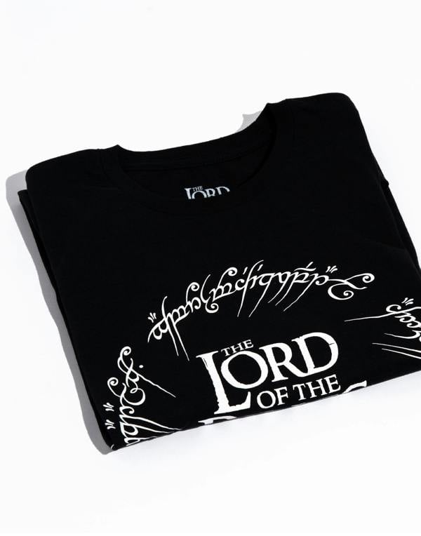 Lord Of The Rings Mens Black Logo Short Sleeved T-Shirt