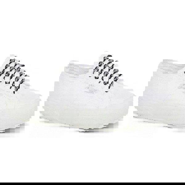 Superga Logo Cotton Shoe Laces - White/Black