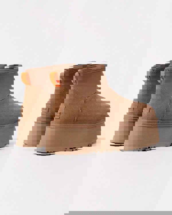 UGG Womens Classic Mini Dipper Platform Boots - Chestnut