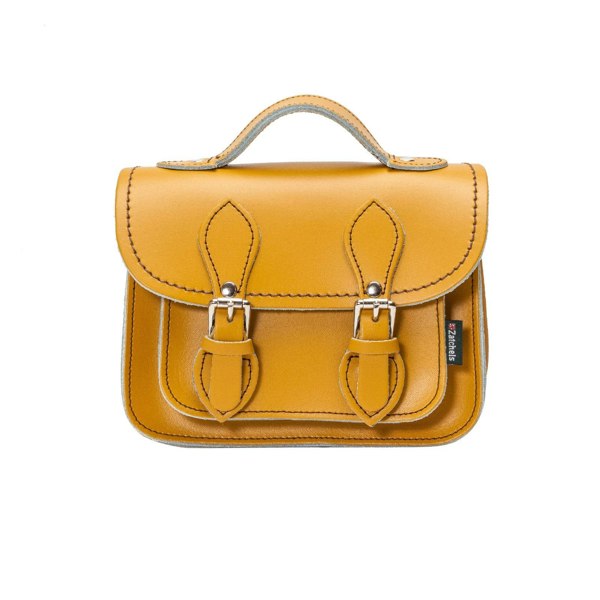 Zatchels Handmade Leather Micro Satchel - Yellow Ochre