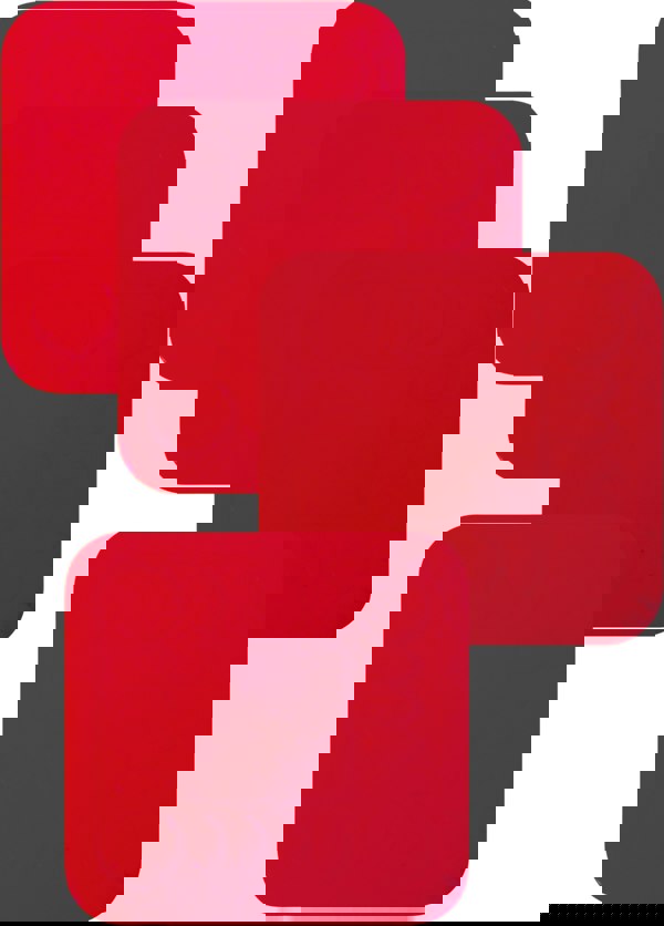 Aidapt 14cm Square Coasters Red