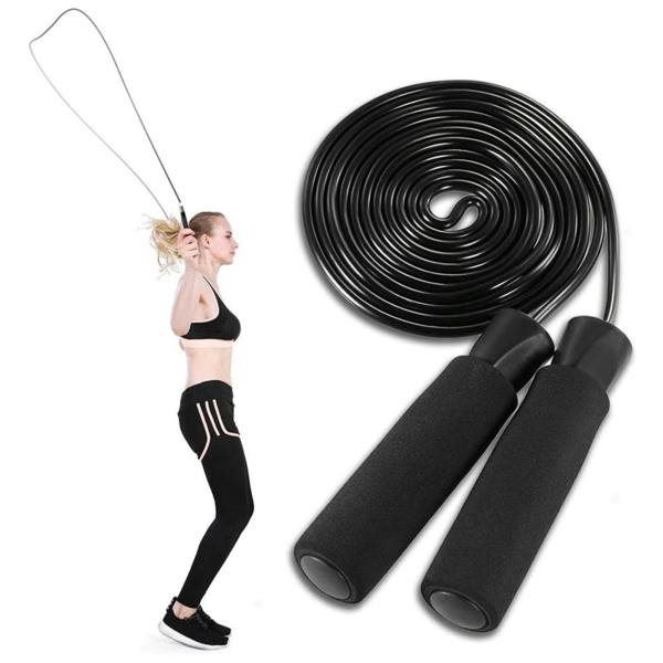 ENER-J 5 in 1 Home Training Ab Roller Wheel Kit Equipment, Fitness Invention Ab Roller Wheel Kit with Push-Up Bar Jump Rope, With Knee Pad