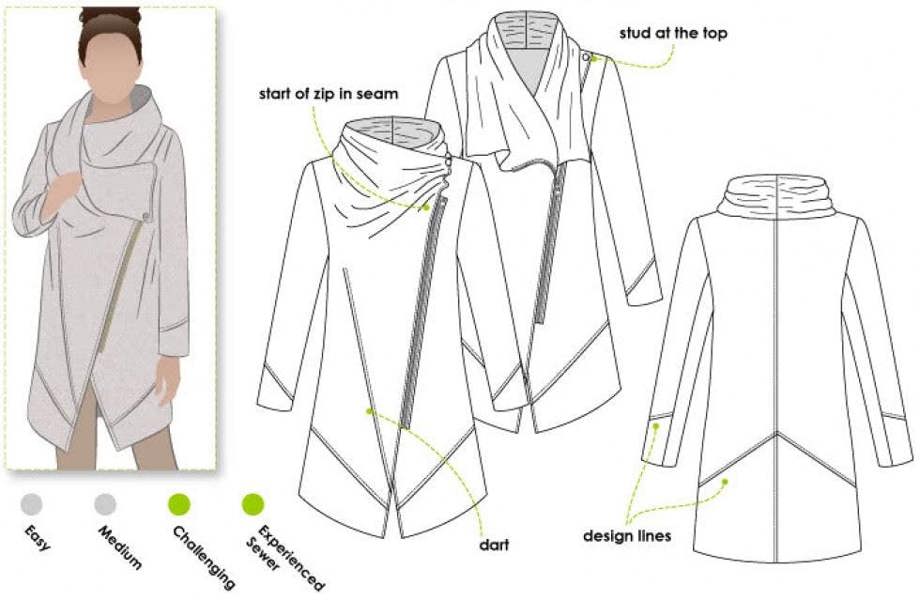 Style Arc Sewing Pattern Genevieve Jacket - Jackets for Women - Advanced