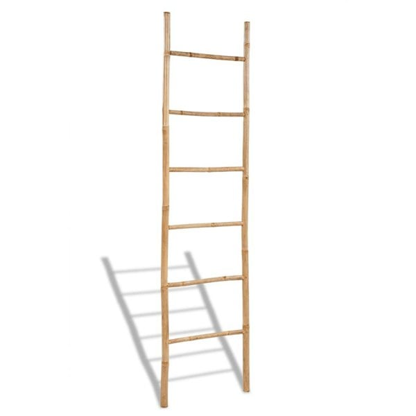 Berkfield Bamboo Towel Ladder with 6 Rungs