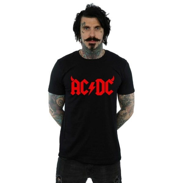 AC/DC Mens Horns Logo T-Shirt - Black