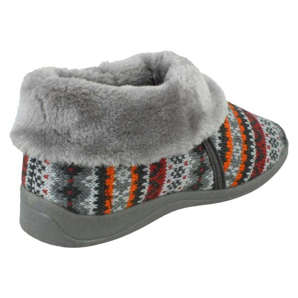 Rose Bank Ladies Rose Bank Memory Foam Aztec Print Bootee Slippers Emily