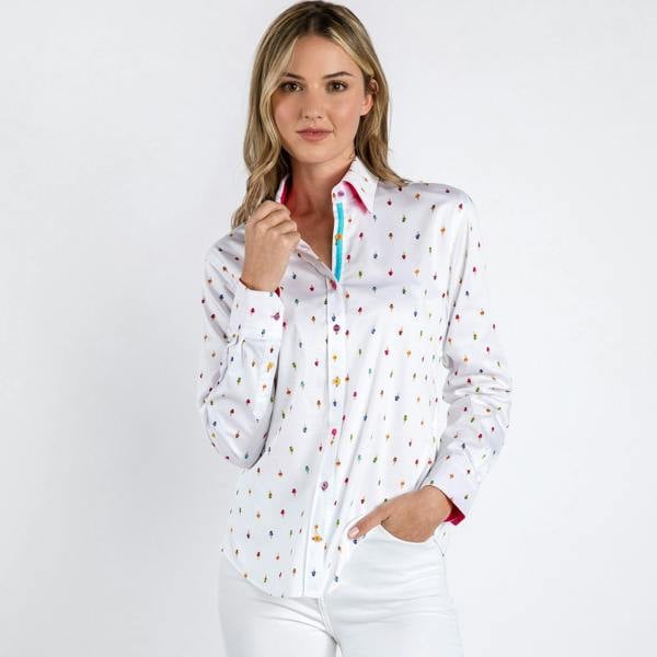 ICE CREAM GELATO CONES  WOMENS  PRINT SHIRT – Premium Men's Patterned Shirt by Claudio Lugli | Bold Design, Tailored Fit, Best Printed Shirts