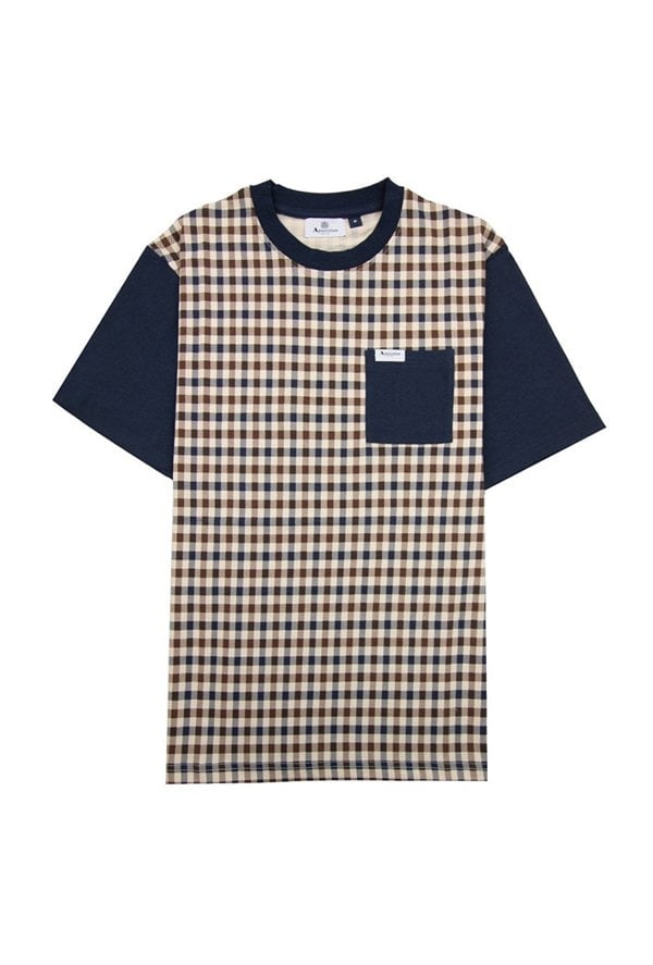 Aquascutum Men's Iconic Check Pocket T-Shirt