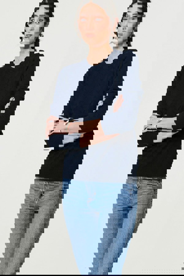 Izabel London Slim Fit Textured Knit Jumper