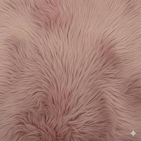 Faux Rabbit Fur Rug Pink 60x90cm