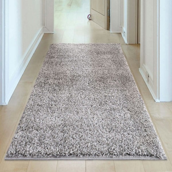 Grey shaggy rug Easy to clean, Colourfast, Resilient, Pet-friendly