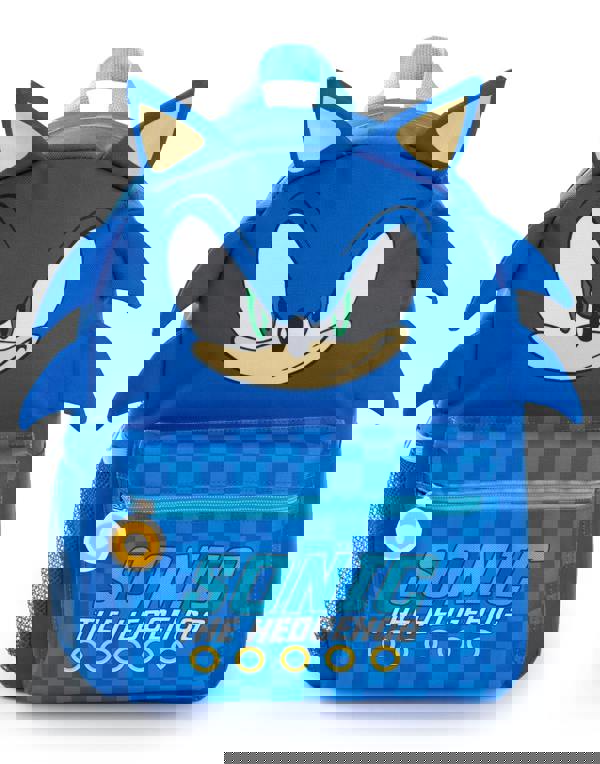 Sonic the Hedgehog Unisex Kids Blue 3D novelty head Backpack (One Size)