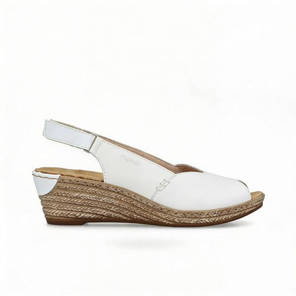 Rieker Rieker 62462-80 Womens Slingback Sandals White