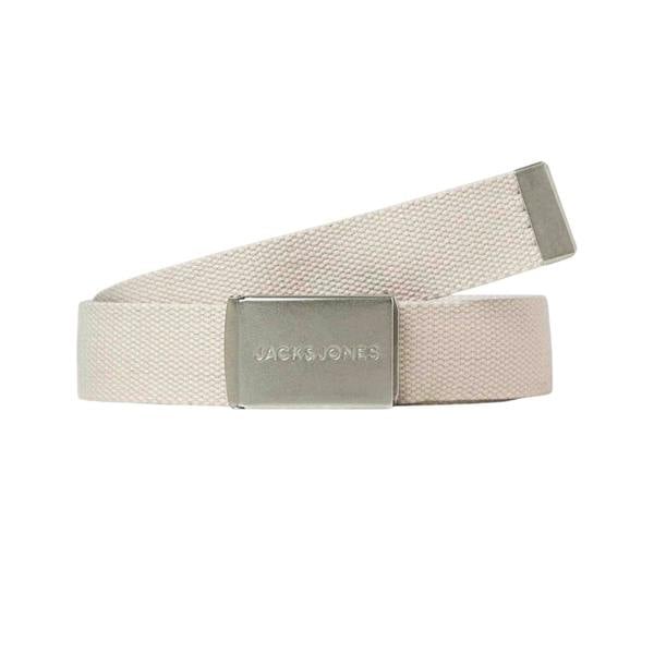 Jack And Jones Mens Canvas Woven Belt - Moonbeam - 