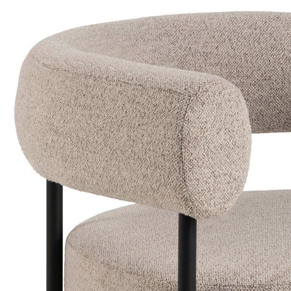 Furniture To Go Oakfield Lounge Chair in Beige Fabic with Black Legs