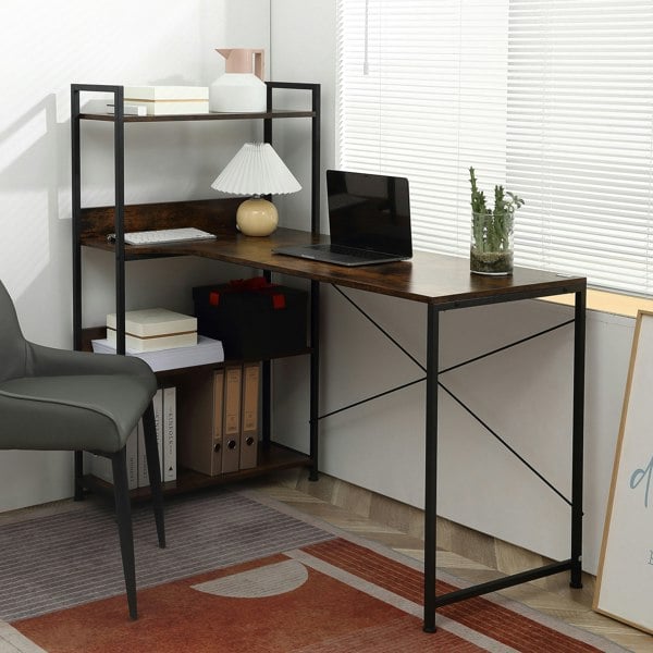 Desk with Shelves