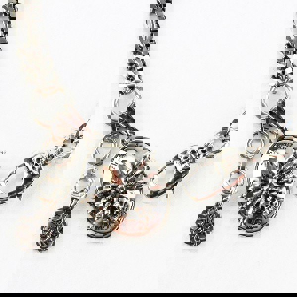 Alexander McQueen double strand bracelet in a dark silver tone metal