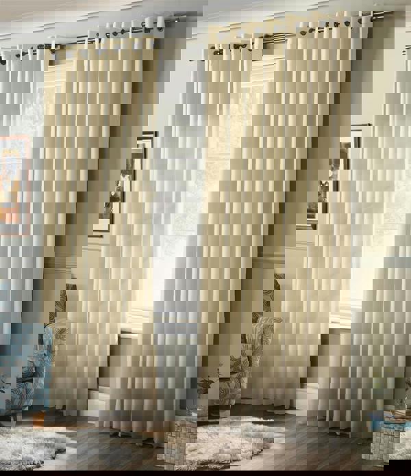 Luxury Living Plain Blackout Ring top Curtains