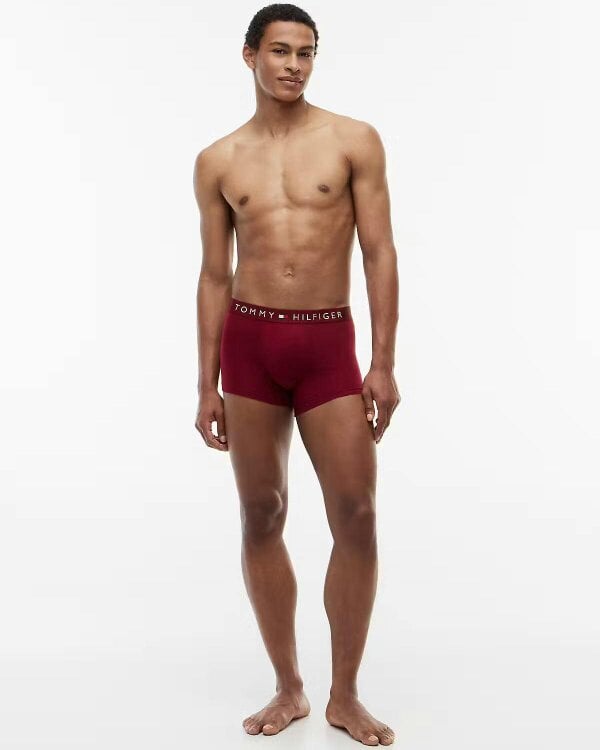 Tommy Hilfiger 3 Pack Waistband Mens Trunks - Desert Sky/White/Rouge&nbsp;