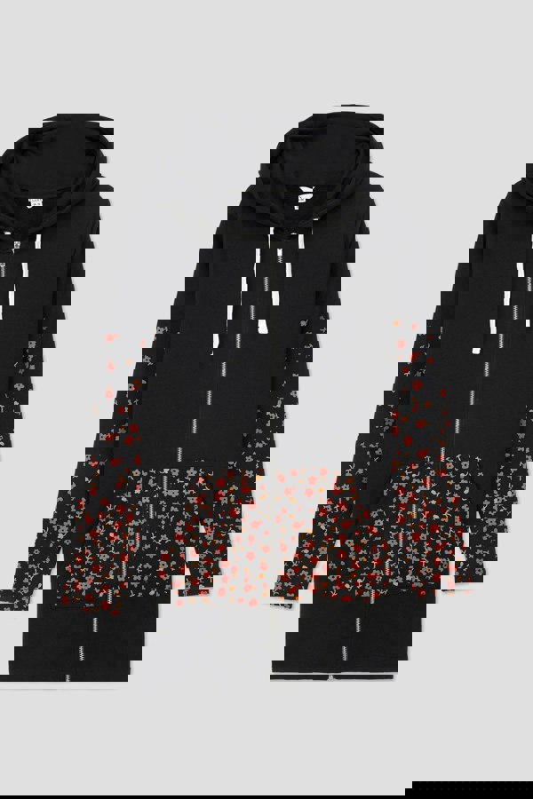 ENORSIA Women Longline Zip Front Hoodie