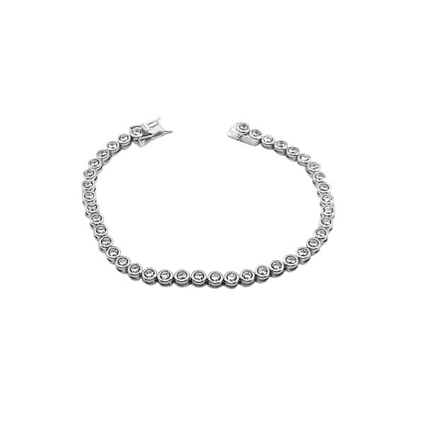 Spero London Sterling Silver Circle Tennis Bracelet