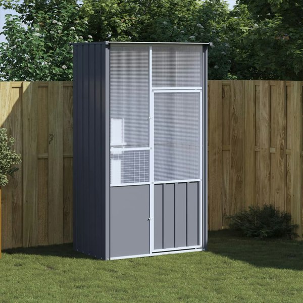 Berkfield Bird Cage Anthracite 115x78x200 cm Galvanised Steel