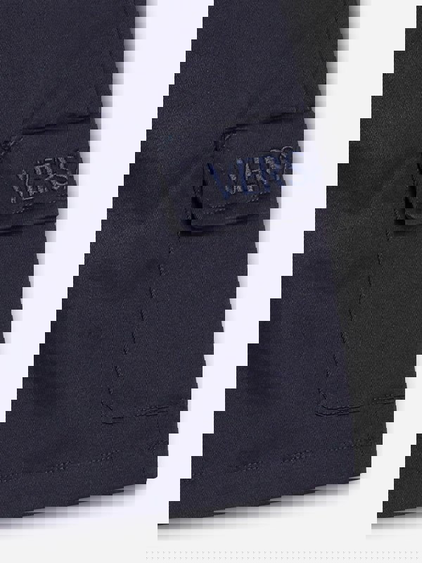 Versace Boys Logo Cargo Shorts in Blue