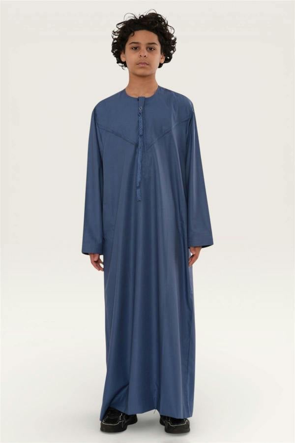 Infinity Leather Kids Boys Eid Moroccan Jubba Robe Djellaba Ramadan Eid Thobe - K-HM11
