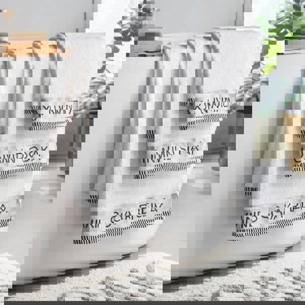 Catherine Lansfield Relax And Unwind 4 Piece Towel Set White