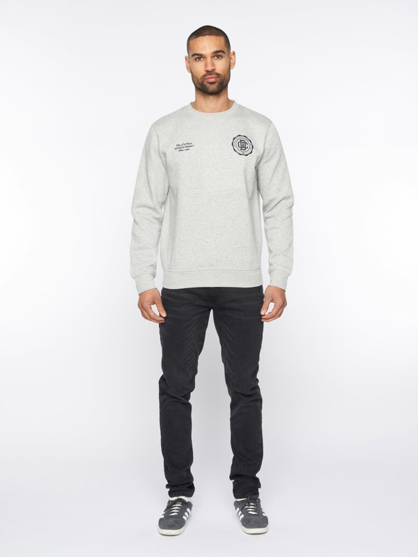 Duck and Cover Keyaan Crew Sweat Grey Marl