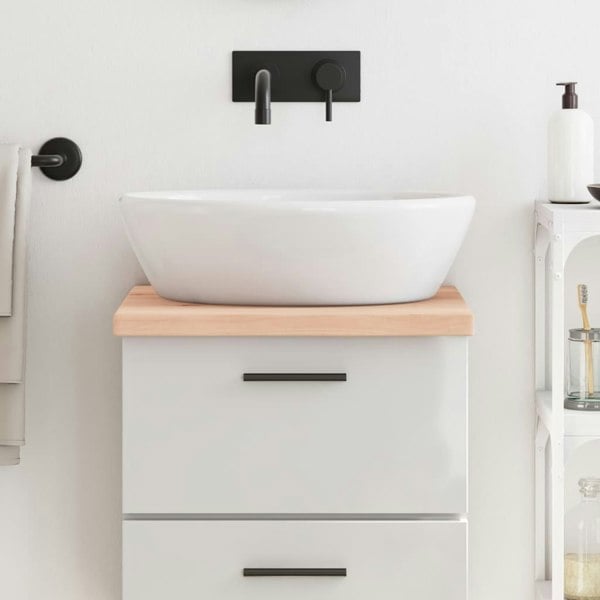 Berkfield Bathroom Countertop 40x60x4 cm Untreated Solid Wood