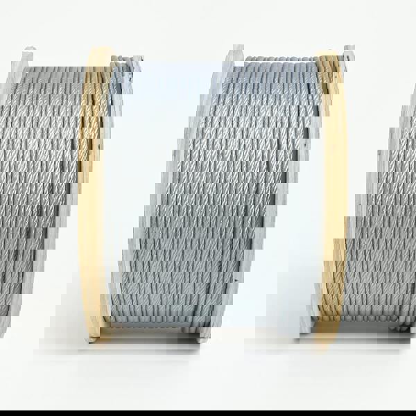Galvanised Steel Wire Rope 7X7 1.5MM - 4MM 100M Reel (Clear PVC Plastic Coated Metal Cable)