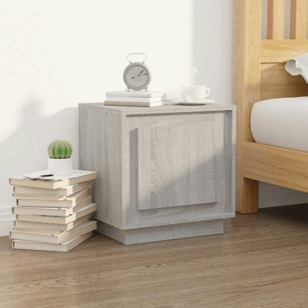 Berkfield Bedside Cabinet Grey Sonoma 44x35x45 cm Engineered Wood