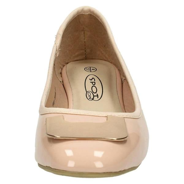 Spot On Ladies Spot On Flat Ballerina Shoes