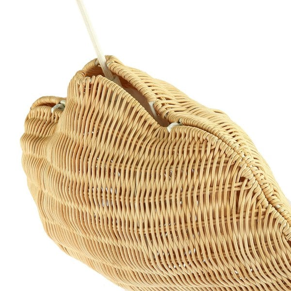 Cloud Shaped Childrens Rattan Pendant Light Shade with Pom Pom Balls Image 5