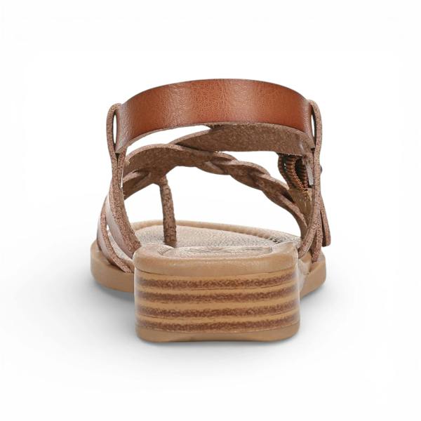 Blowfish Malibu April - Women's Scotch Tan Micro Wedge Strappy Sandals