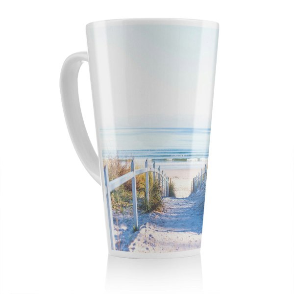 Benjamin Tate Design Path to the beach at baltic sea Designer Latte Mug