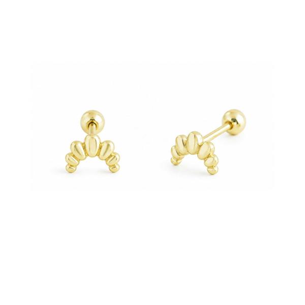 Spero London Sterling Silver Croissant Earrings
