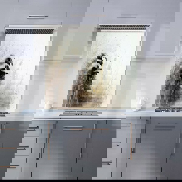 Warren Reed - Designer Badger Watercolour Kitchen Splashback
