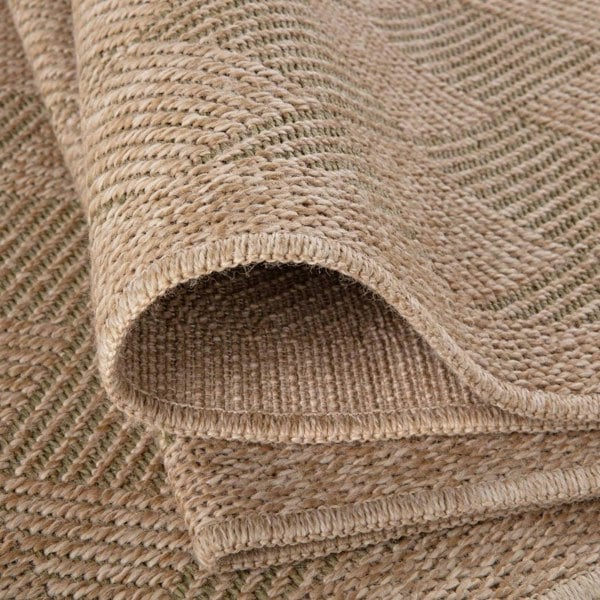 Nature Outdoor Rug Green Jute-Looking, Weather-Resistant, Easy To Clean