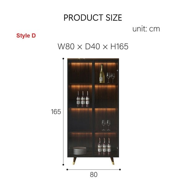 Rit Concept D'Ambrosio Wine Storage With Glass Doors, Cabinet