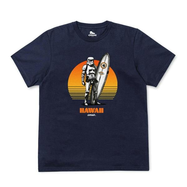 Hawaii Surfer French Navy T-Shirt