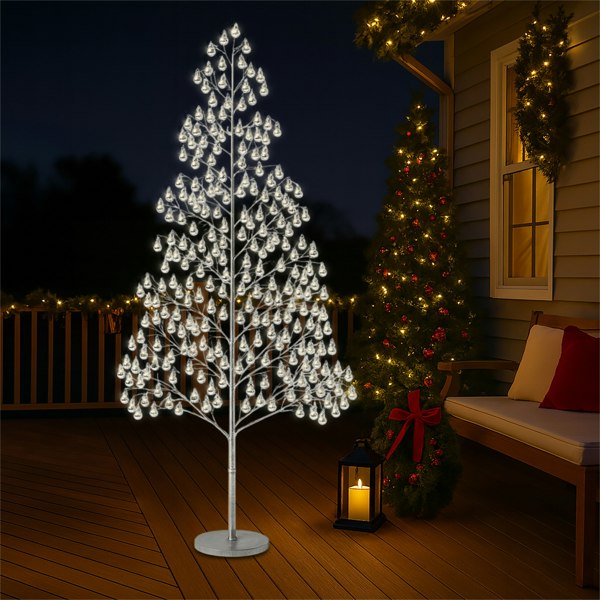 Xmas Haus 210cm 1200 Warm White Micro Led Tree 5M Lead