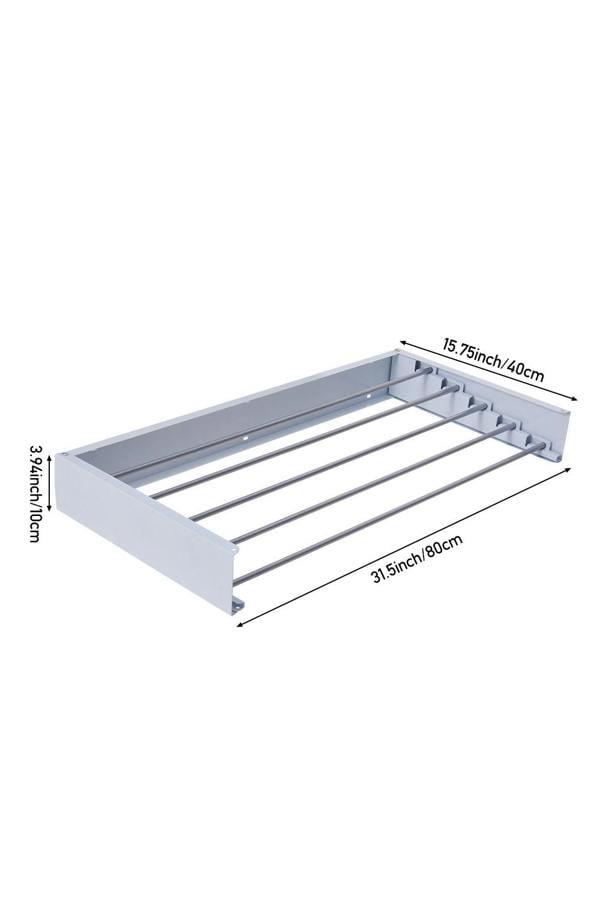 Living and Home 5-Rod Space-Saving Wall Mounted Towel Drying Rack