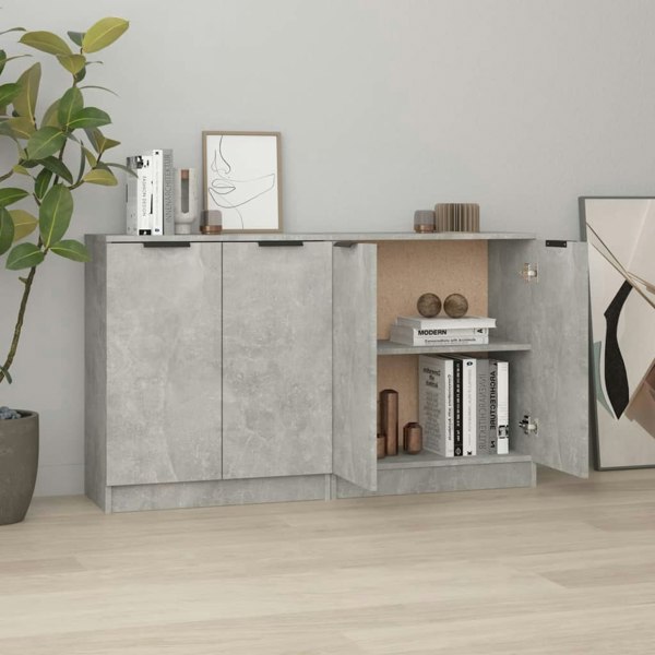 Berkfield Sideboards 2 pcs Concrete Grey 60x30x70 cm Engineered Wood
