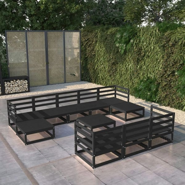 Berkfield 11 Piece Garden Lounge Set Solid Pinewood