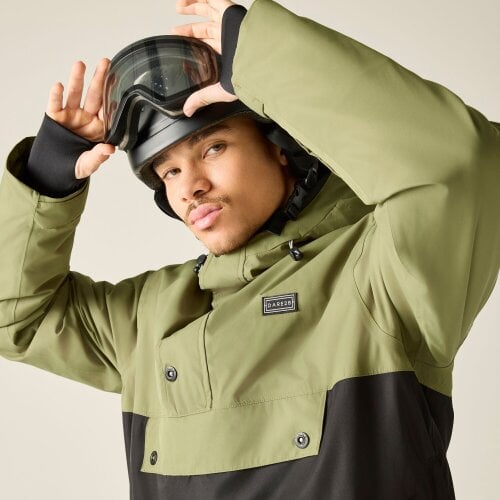 Dare 2B Mens Freeride III Overhead Ski Jacket - Black/Martini Olive