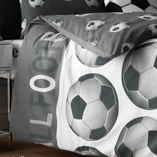Football Grey Duvet Cover Set
